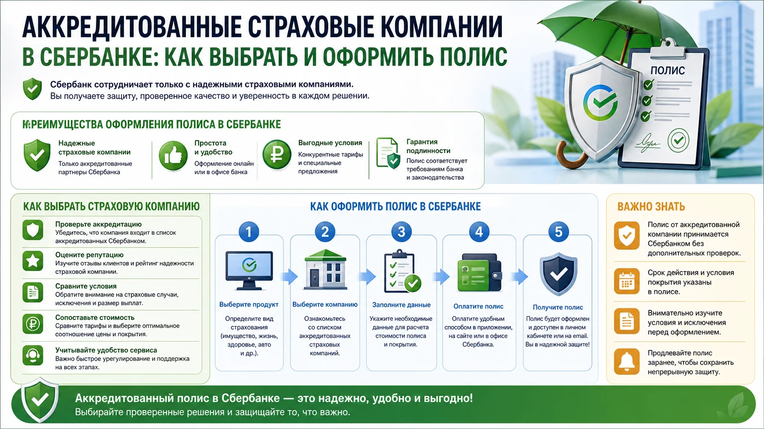 Аккредитованные страховые компании в Сбербанке: как выбрать и оформить полис