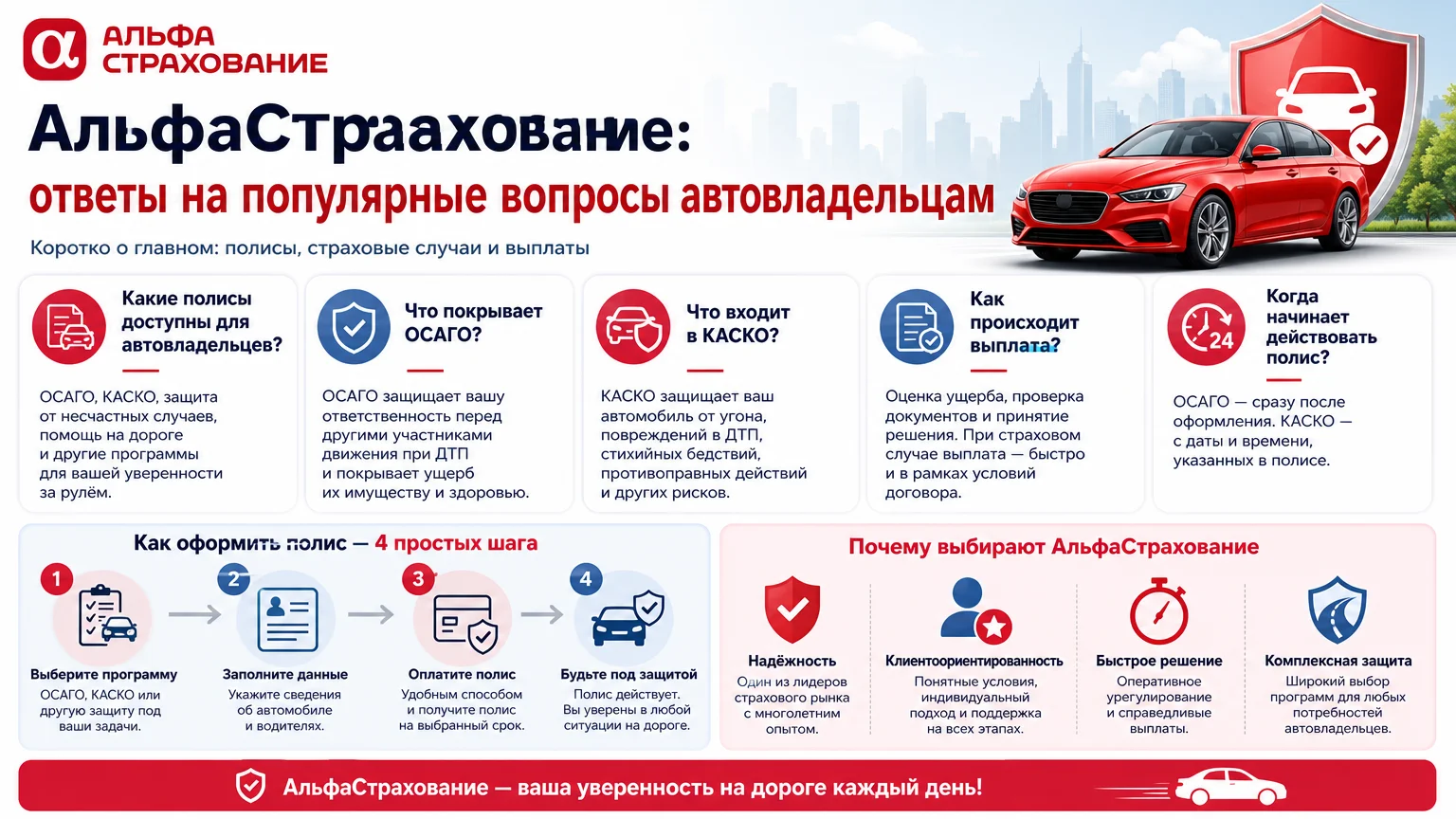 АльфаСтрахование: ответы на популярные вопросы автовладельцам
