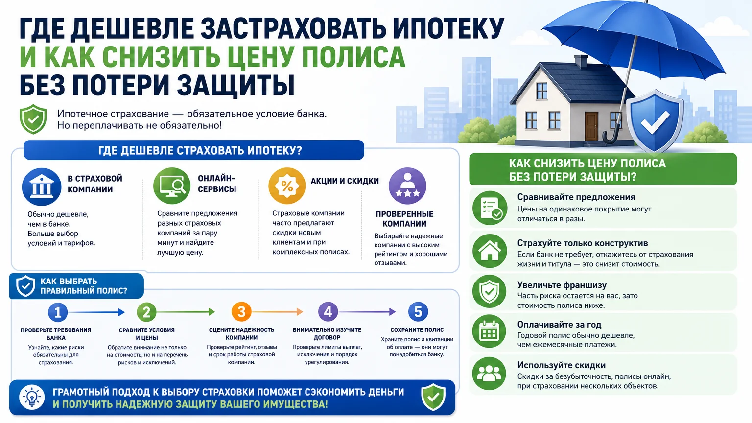 Где дешевле застраховать ипотеку и как снизить цену полиса без потери защиты