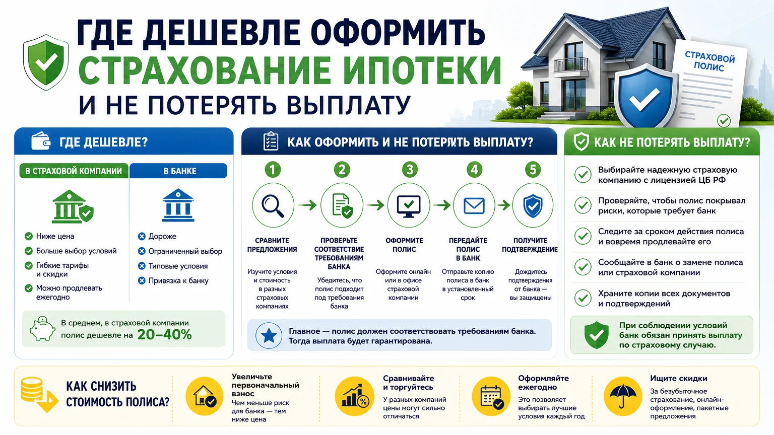 Где дешевле оформить страхование ипотеки и не потерять выплату