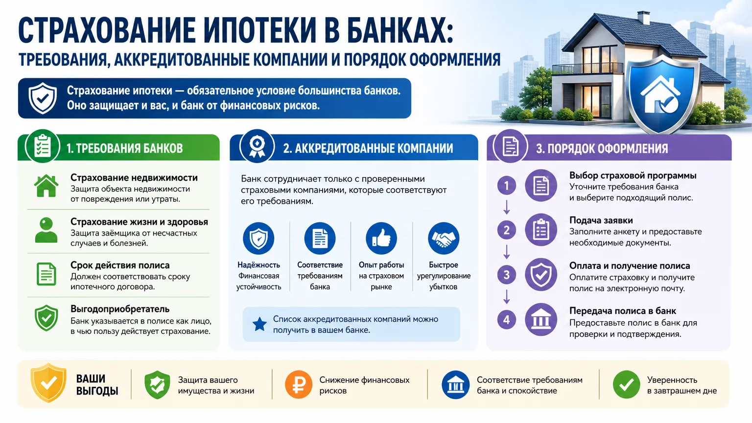 Страхование ипотеки в банках: требования, аккредитованные компании и порядок оформления