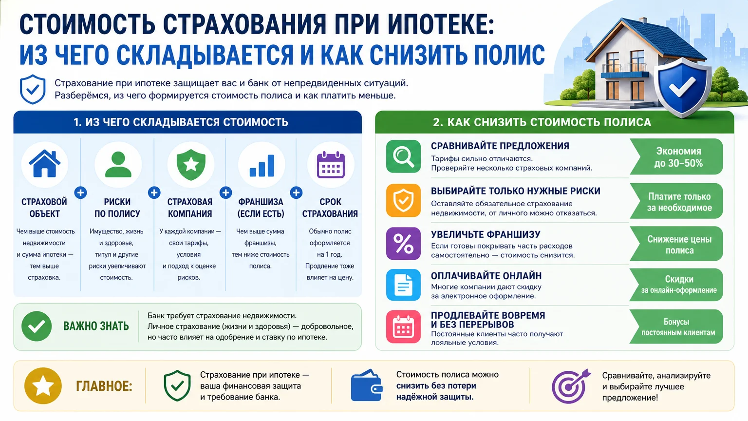 Стоимость страхования при ипотеке: из чего складывается и как снизить полис