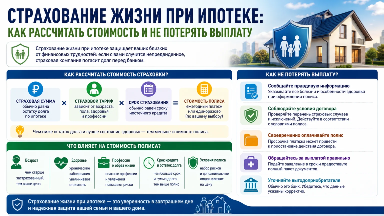 Страхование жизни при ипотеке: как рассчитать стоимость и не потерять выплату