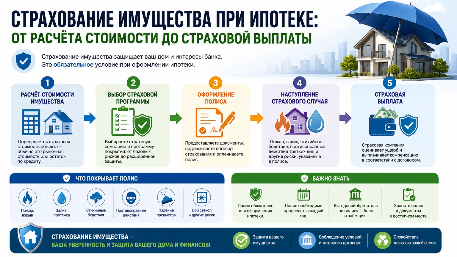 Страхование имущества при ипотеке: от расчёта стоимости до страховой выплаты