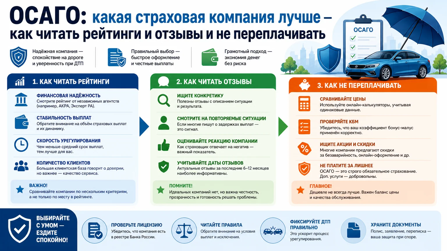 ОСАГО: какая страховая компания лучше — как читать рейтинги и отзывы и не переплачивать