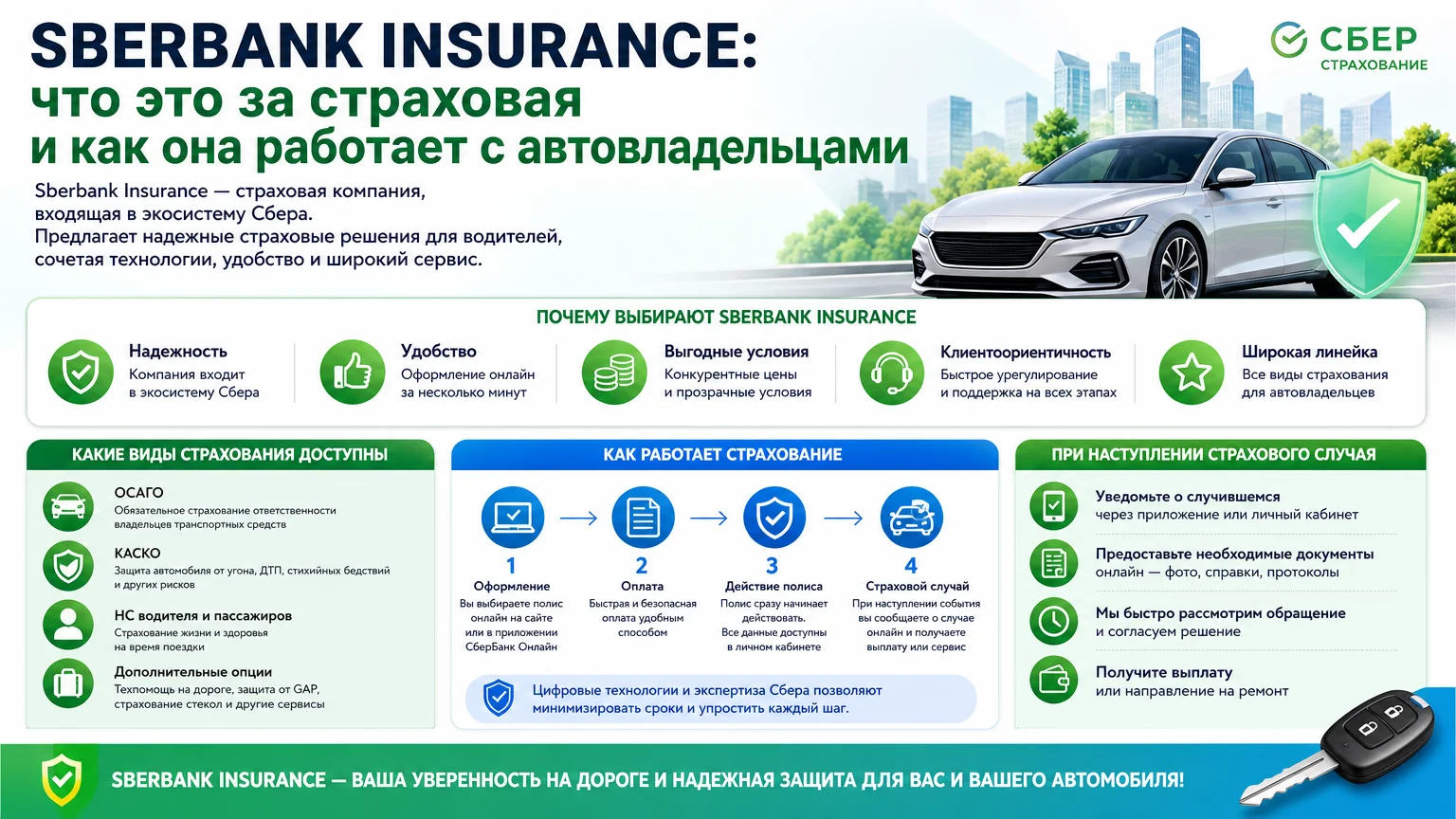 Sberbank insurance: что это за страховая и как она работает с автовладельцами