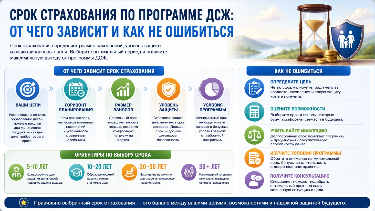Срок страхования по программе ДСЖ: от чего зависит и как не ошибиться