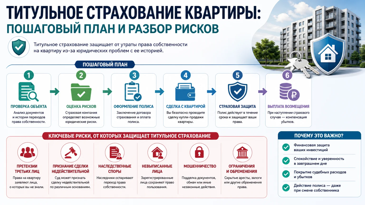 Титульное страхование квартиры: пошаговый план и разбор рисков